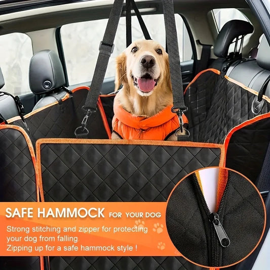 NightPaw Waterproof Dog Car Seat Cover - Scratch-Resistant Back Seat Hammock