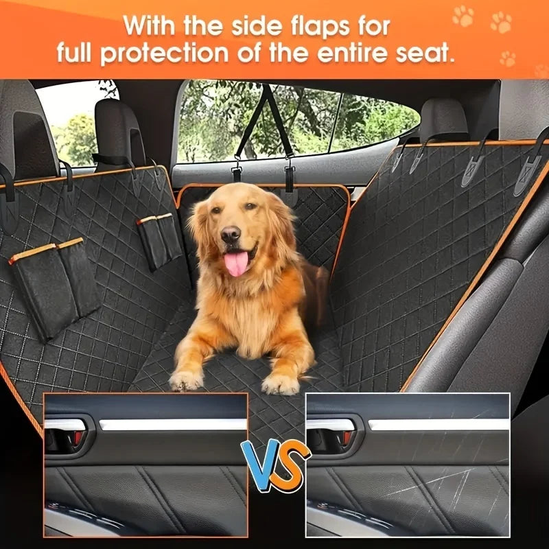 NightPaw Waterproof Dog Car Seat Cover - Scratch-Resistant Back Seat Hammock