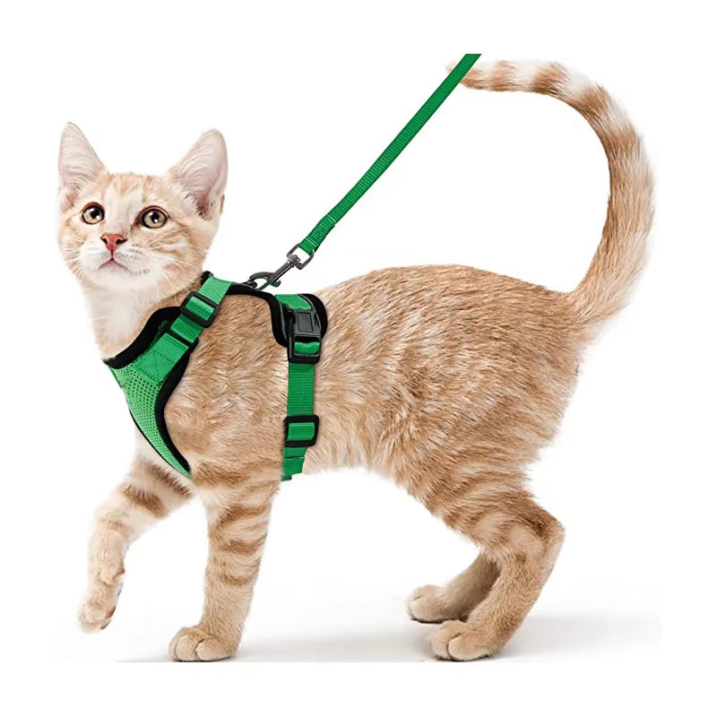 NightPaw Escape-Proof Cat Harness with Leash - Soft Adjustable Walking Vest